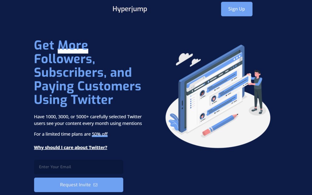 riteshnaik's tweet image. Hyperjump – Grow your Twitter audience without the long, slow grind was just featured on BetaList... ift.tt/2HIYS3y #Startup #Share #Hyperjump – Grow your Twitter audience without the long, slow grind @Hyperjump – Grow your Twitter audience without the long, slow grind