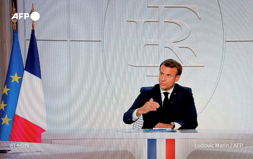 Mesures anti-Covid: Emmanuel Macron s'exprimera demain à 20H00 à la télévision (Elysée) #AFP