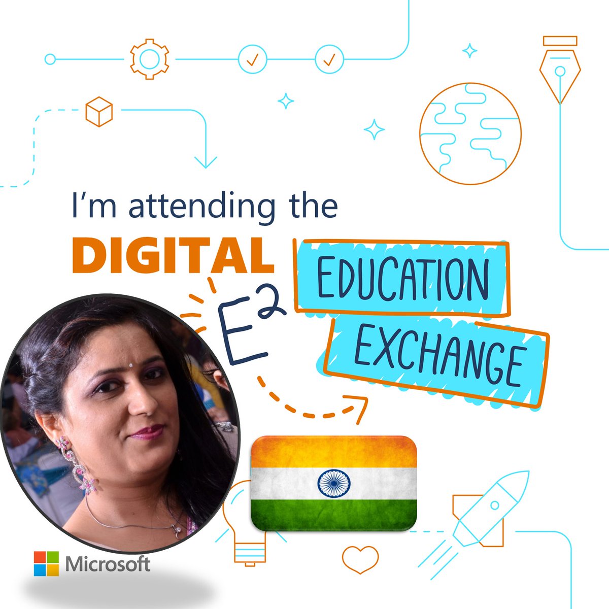 rajnibhatiasdps's tweet photo. I'm delighted & honored to be a part of #DigitalE2
Luking forward to meet u all & learn valuable experiences from amazing educators around the world. Thank you #MicrosoftEdu for this great opportunity #TeamE2India ๐ฎ๐ณ #E22020 @sdelafosse @MeenakshiUberoi @kbkaushik1 @NavdeepKKular https://t.co/ZivmRvWbaF