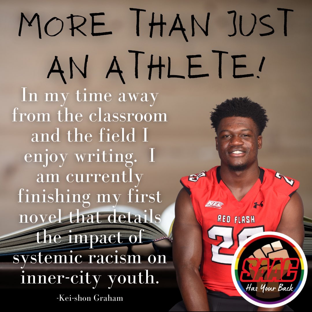 SFU_samsALTsaac's tweet photo. MORE THAN JUST AN ATHLETE...

Kei-shon Graham from @RedFlashFB shares how he is more than “just an athlete”! 

#MyStoryMatters #NCAAInclusion #SAAChasyourback https://t.co/4NIzv2kWku