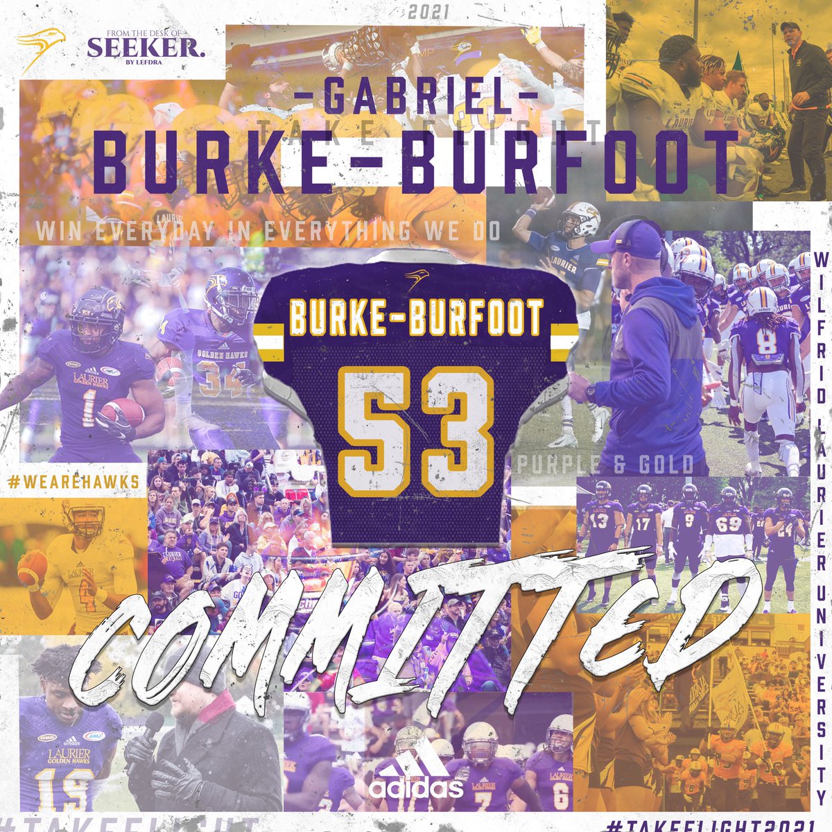 🚨 SACK ALERT 🚨

Our Dline has a huge addition with Gabriel Burke-Burfoot committing to the Purple and Gold! Standing at 6’2” and weighing in at 355lbs, welcome to the Golden Hawks big man! 

#TakeFlight2021 #SoarAbove