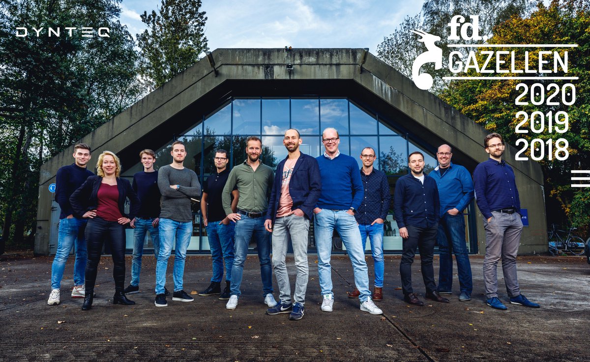 Dynteq's tweet image. Een onvervalste hattrick! Voor het 3e jaar op rij winnen we een FD Gazellen Award. Een mooie prestatie, die we niet hebben kunnen bereiken zonder de inzet en het vertrouwen van ons team, opdrachtgevers en partners. Bedankt! #teamwork #fdgazellen2020