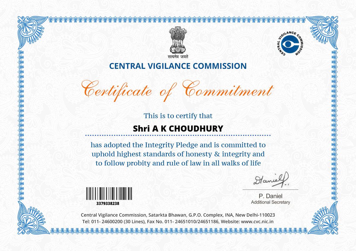 director_ak's tweet photo. Taken Pledge to upheld the Intigrity ...a way of my life. https://t.co/VaVzKpsfTY