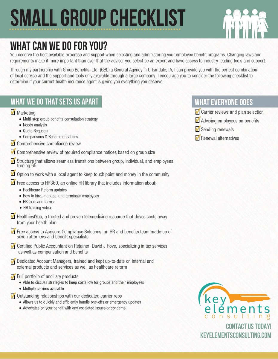 key_elements's tweet image. Is your benefits package getting you the best value?  We can help you with a free, no obligation quote to compare your options so you can have confidence in your choices. Contact Key Elements Consulting today: keyelementsconsulting.com/contact-us #EmployeeBenefits