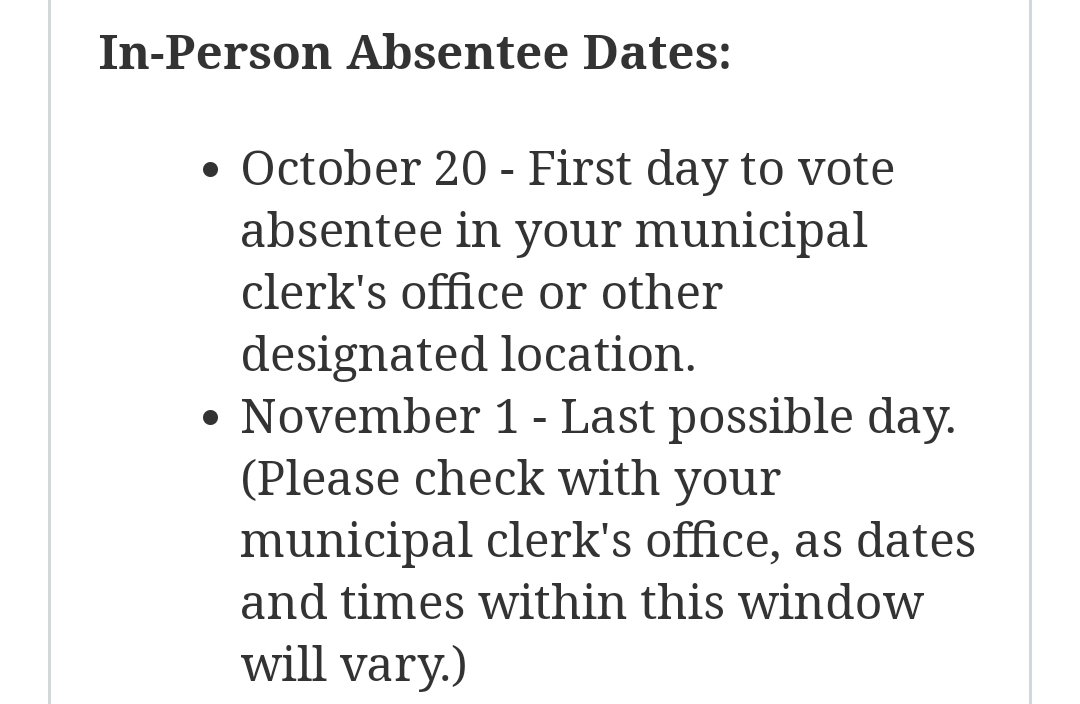 URGENT!!! Residents of Wisconsin this is your last day, October 27th, to get your mail-in ballots in the mail. This is due to the supreme court ruling yesterday that prohibits any mail-in ballots received after Nov. 3rd from being counted.