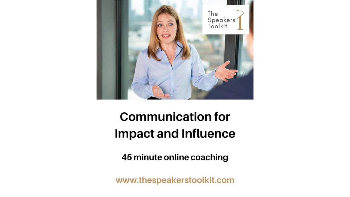 Book “Communication for Impact and Influence” here...

calendly.com/thespeakerstoo…

#PublicSpeaking #CommunicationSkills
#VirtualCommunication #OnlineCoaching #Impact #Influence #Confidence #ManagingNerves #ElevatorPitch #VideoCVs #AccentSoftening #TheSpeakersToolkit