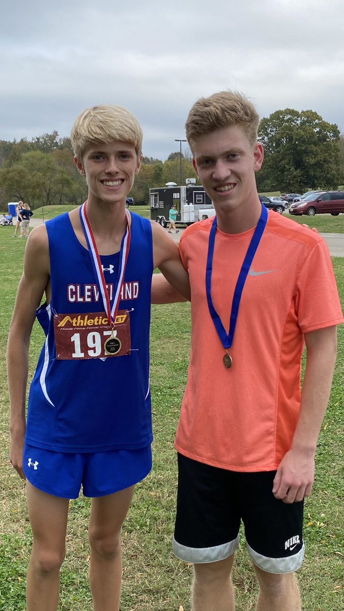 CHSXC3's tweet photo. Congrats to our two boys individual qualifiers for state. Congrats to Garrison Rodgers (10th) and you BACK-TO-BACK region champion Ryan Lovelace! Both boys will be racing at state! https://t.co/9UePnYuOLG