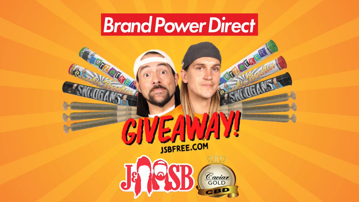 BrandPowrDirect's tweet photo. For a limited time get one of our #jayandsilentbob "Caviar Gold" Hemp #PreRolls for FREE! 

These are non-psychoactive, containing only CBD and CBGa. 

* Must be 18 or Older. (Limit 1 Per Household)
Order now at https://t.co/agCLTEabYh https://t.co/APfSyTfGhH