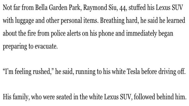 PeterBroadwell's tweet photo. @latimes bringing the snarky and entirely irrelevant details. Though when I heard that my former apartment in Irvine is in the mandatory evacuation zone, I'll admit my first thought was to picture a parade of gleaming fancy cars fleeing through a blizzard of ash. https://t.co/oPvJlQY2iW