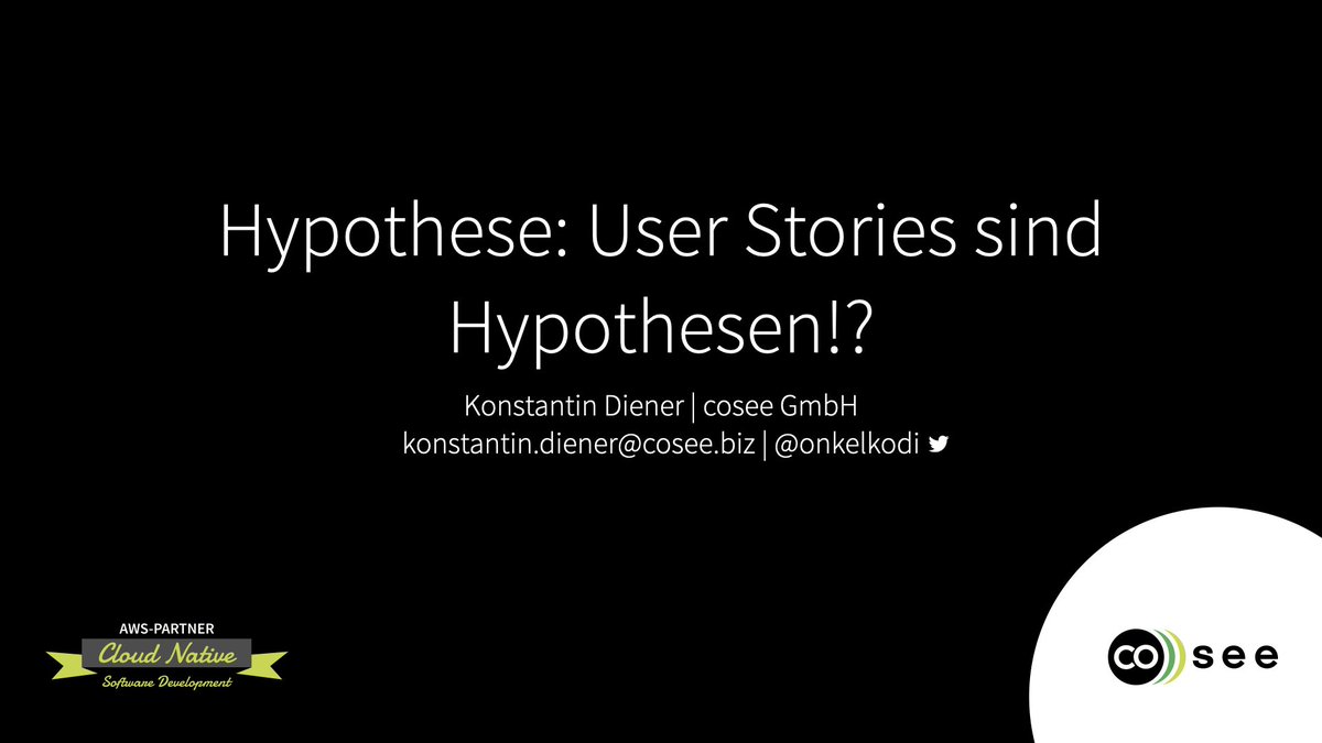 onkelkodi's tweet image. Die Folien zu meinem Vortrag "Hypothese: User Stories sind Hypothesen!?" heute auf der #JCON2020 findet ihr unter bit.ly/2vOPXVm. Vielen Dank fürs Zuhören, es hat Spaß gemacht. 😊 #UserStories #AgileProductDevelopment #Measure