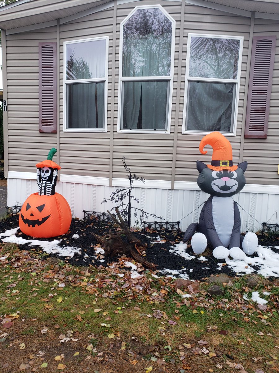 _officialadg's tweet photo. The residents of Kountry Squire in Mosinee, WI are really feeling the spirit of Halloween! Check out these festive photos from their annual Halloween decorating contest. 👻🎃🍂 
Big thanks to Donna, our CM, for getting everyone involved in this fun tradition! 😊 #Halloween2020 https://t.co/kvhao39vce
