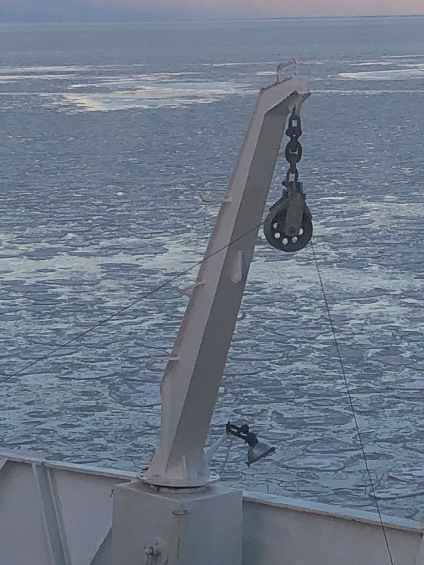 Pancake ice on the Kara Sea, and the ice coverage is growing. Tonight 14 m/s, -5C...
#scienceresearch #scienceoutreach #science #instaresearch  #oceanography #climatechange #climate #greenhousegasses #explore #arctic #permafrost