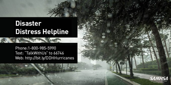 FEMARegion6's tweet photo. #Hurricanes, #TropicalStorms, along with #COVID19 can cause emotional distress. 
If you or someone you know is struggling and could use some emotional support, contact @distressline:
☎️Call: 1-800-985-5990 
📲Text: "TalkWithUs" to 66746

#Zeta https://t.co/Wk4isKBpZn