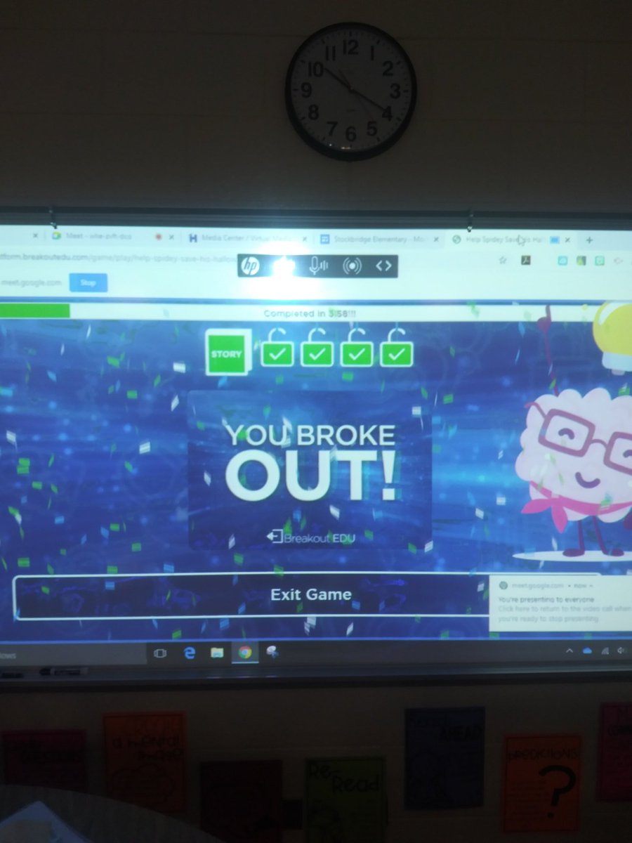AmberNo43440214's tweet image. In library today with 3rd grade. We used @breakoutEDU to save Spidey for Halloween. It was nice to see our F2F and in person students work together. #expectexceptional #simplyexceptionalschool #bettertogetherhenry