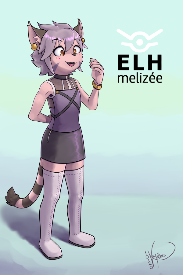 kayotters's tweet photo. continuing with this, here is Elh Melizée from Solatorobo. I attempted a modern take on their original outfit. I played through the game again recently and still love it. 💜

re-uploaded with the text moved in line with their head for the sake of twitter's focusing algorithm https://t.co/uk2KFBLWrM