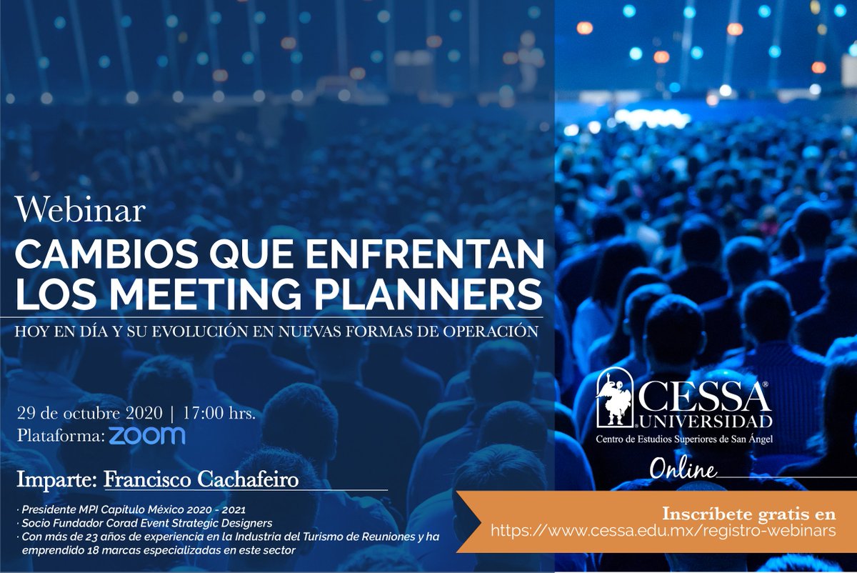 CESSAMX's tweet photo. El Turismo de Negocios es de suma importancia para la Industria Turística Nacional, ¿cuáles serán sus nuevas normas y su operación? 

El Lic. Francisco Cachafeiro nos compartirá más en el siguiente webinar. Regístrate en: https://t.co/4IMoEUpEAe

#CESSA #SoyCESSA https://t.co/Ai3Q960TbT