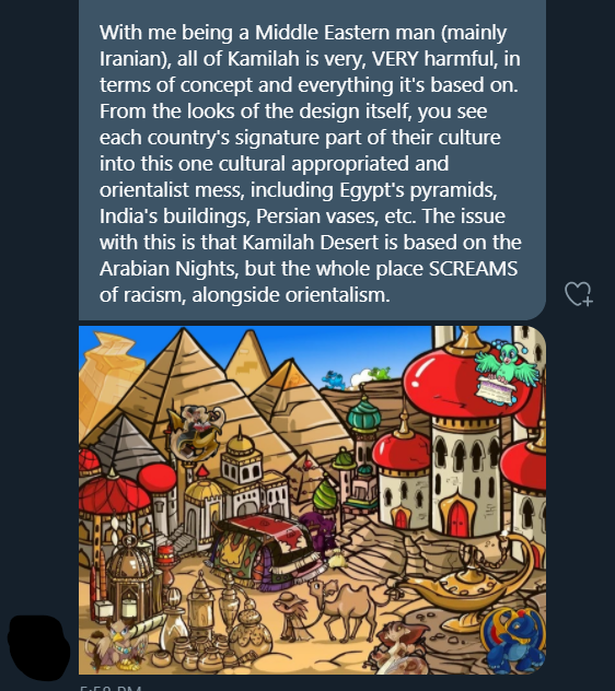 tw  #racism  #orientalisman iranian man has reached out to me regarding kamilah, old kamilah costumes, & new egypt/desert costumes and how they showcase the marapets staff's racism, antiblackness, and orientalism. images & his words below: