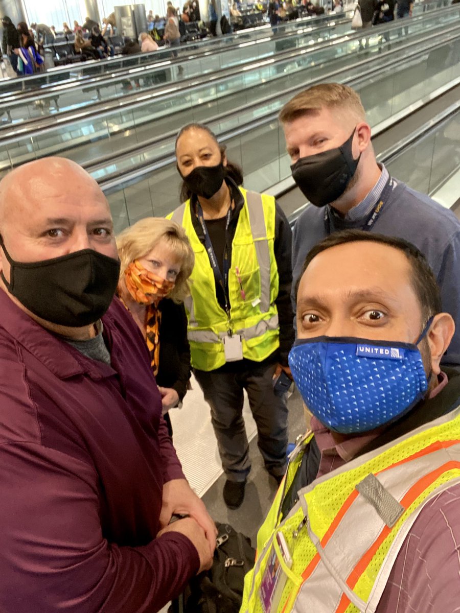 Meeting up with President of UGE @kbbrown86united. With DEN Director of UGE Ops. @jeremylehew and HR Sr. Manager of Hub Services Barb Lindner.  #UGEHubServices