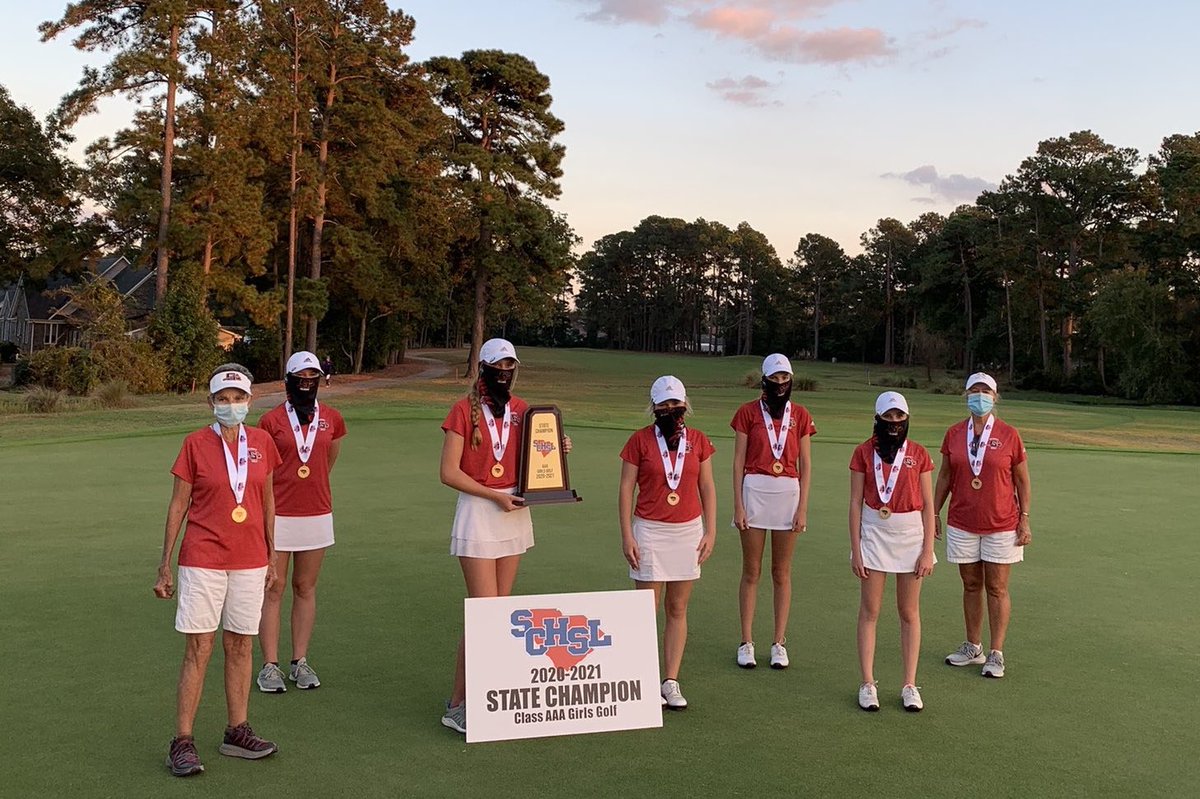 CoachLeaphart's tweet photo. AAA State Champions!!! 🏆
So proud of @golf_gilbert bringing home the hardware! Can’t wait to size up those 💍s!!! #IndianPride https://t.co/cEIXOKC9Ge