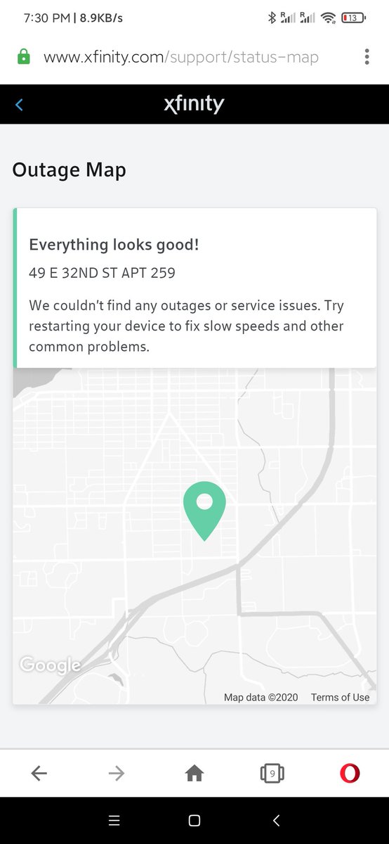 elizaj's tweet photo. @Xfinity No outages here https://t.co/6Z989LOhPt