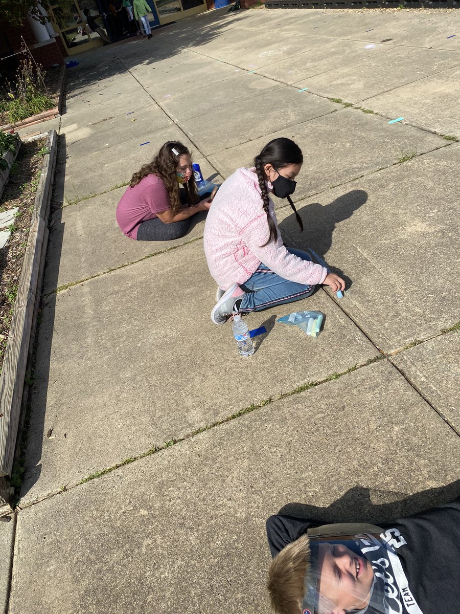 KoralSoper's tweet photo. School is exhausting, need a nap at recess time! #sidewalk #takingnaps https://t.co/ej0IrnkF32