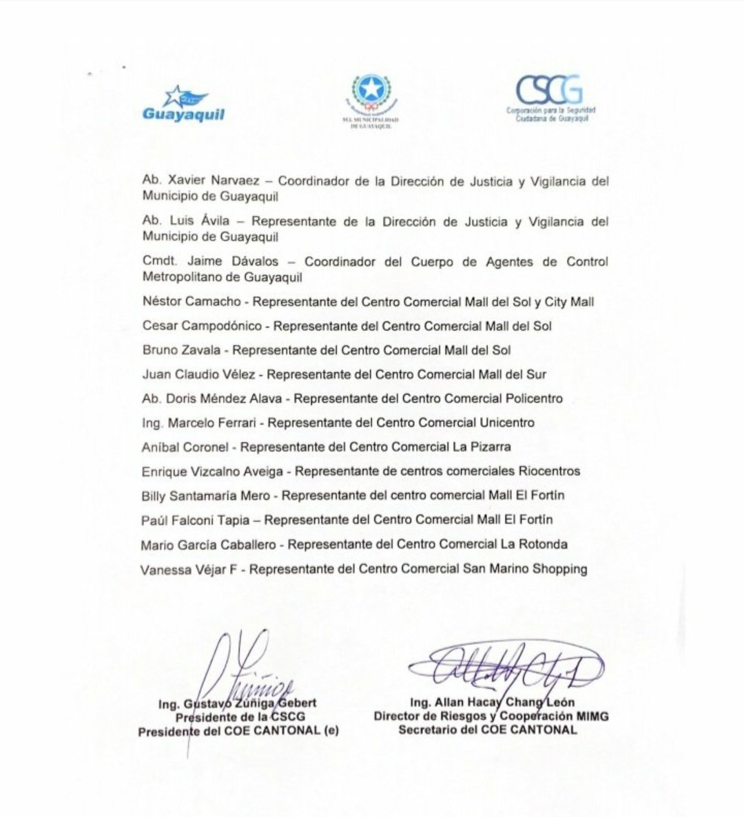 luisantonio_r's tweet photo. Disposiciones para funcionamientos de Centros Comerciales en Guayaquil. #NoTeConfies @teleamazonasec https://t.co/QcAJmyrxAr