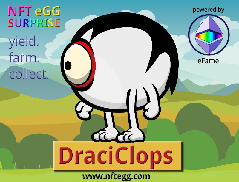 NFTeGG's tweet photo. Welcome @ #DraciClops @NFTeGG #NFT $ETH #DEFI #DEX #FARM

Only seen at night, this feisty little eye is often to be spotted bouncing around the darkened streets looking to feast on unwary Clopians and Vegans. read more ->

https://t.co/uOIVdlYFb6

@cctip_io airdrop 0.015 ETH 300 https://t.co/2g3bdyXgou