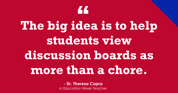 educationweek's tweet photo. But how do you accomplish this? 

Two educators share their effective strategies for using online student discussion boards. #EWOpinion https://t.co/FGVexS5n9P https://t.co/nq4QBfQs5U