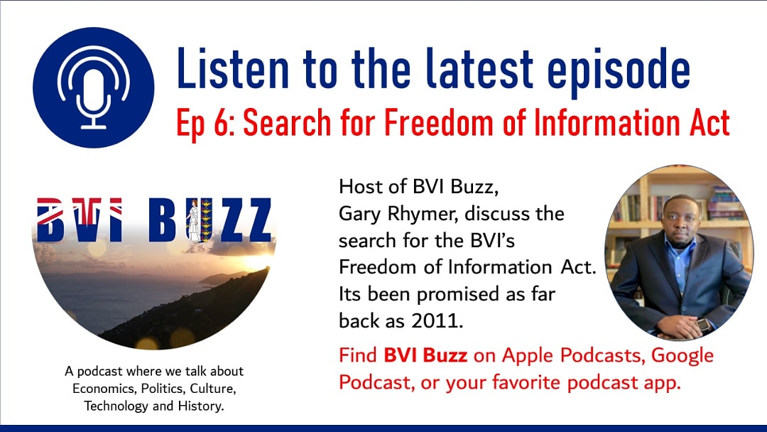 bvibuzz's tweet photo. Listen to our latest podcast episode as we discuss the search for the BVI Freedom of Information Act.  When will it be passed in the House of Assembly?
Available on https://t.co/C7UwY8Mbgi and your favorite podcast players, Apple Podcast, Spotify, Google Podcast and much more. https://t.co/A9fxKDXyIb