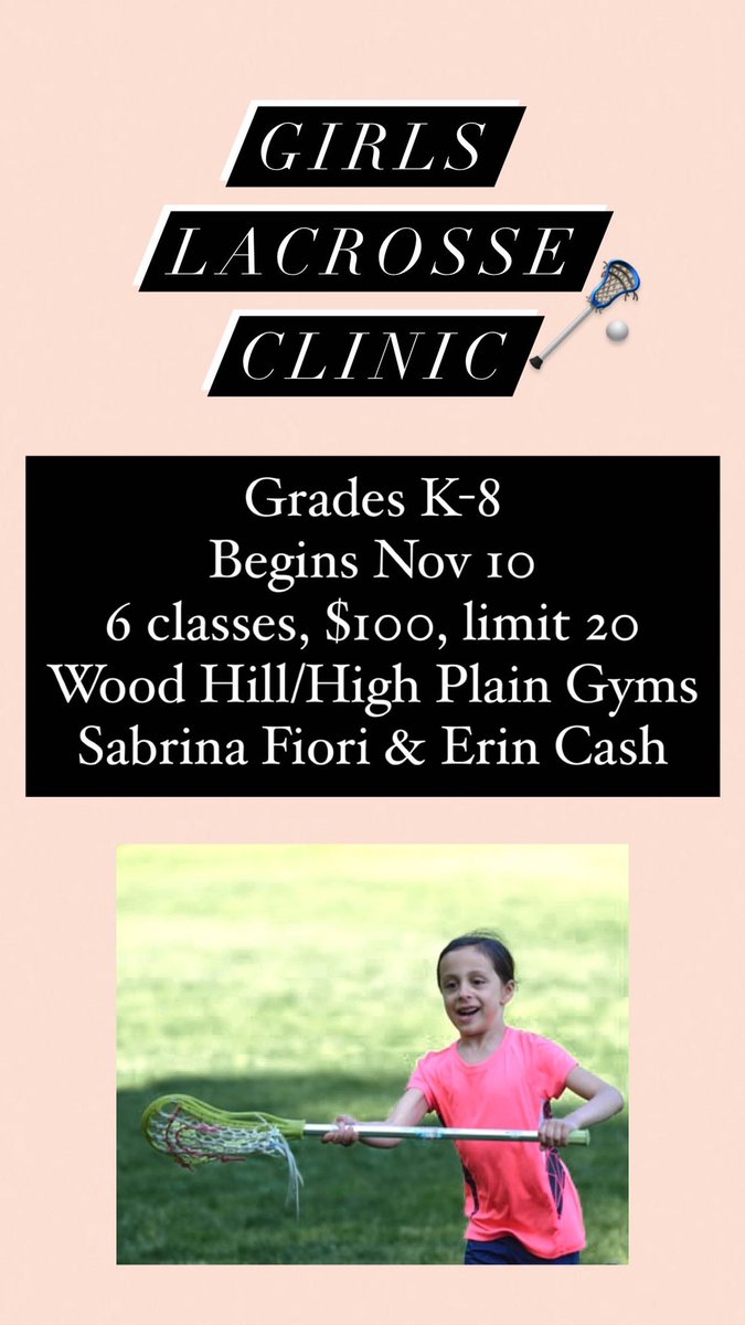 AndoverRecDept's tweet photo. The nationally known girls lacrosse club, Revolution Lacrosse, welcomes you to Andover’s REVlax fall clinics! Learn fundamental lacrosse skills and concepts in a fun and improvement focused atmosphere. This program is perfect for both new and experienced lacrosse players! 🥍 https://t.co/rOD8ypFzr7