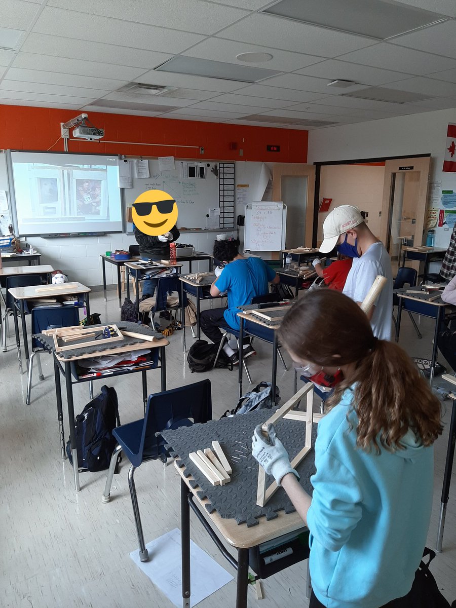 mrgallupe's tweet photo. Frames are built, on to the design project!  Designing and building a storage solution for their desks.  Cut lists, brainstorming and executing a plan.  Lots of design and math in these projects. @BridgenTracy @Babcock_LDSB @JBorgesEdu @Southview_LDSB https://t.co/jyjJxMlLga