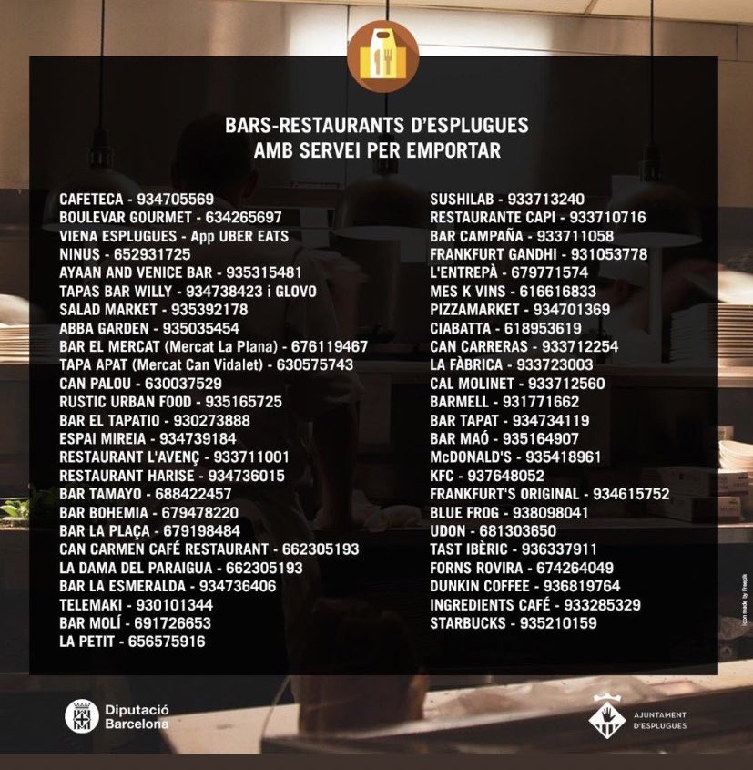 PSCEsplugues's tweet photo. 👉#EspluguesTakeAway
S'apropa l'hora de sopar i després d'un dia llarg, per què no demanar alguna cosa dels restaurants i bars d'#Esplugues?
El nostre company @CarlosDuranRu ho té clar i ha demanat una mica de sushi del #Sushilab
Fem costat als bars i restaurants de la ciutat! https://t.co/FxwCgscAkl