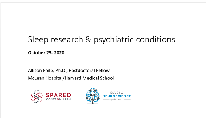 JessKaranian's tweet photo. big thank you to @allisonfoilb for virtually joining my behavioral neuroscience course to share some really interesting research on sleep and psychiatric conditions @FairfieldCAS🧠 https://t.co/aGcroZExwO
