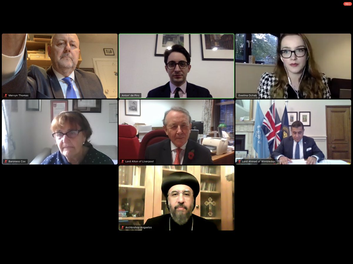 mervthomas's tweet photo. #FoRBDay Privileged to be a member of this distinguished Panel discussing ‘Engaging on Preventing Sexual Violence in Conflict Initiative and supporting the Declaration of Humanity’ @CSW_UK @BishopAngaelos @tariqahmadbt @EwelinaUO https://t.co/vXVtXVy5VH