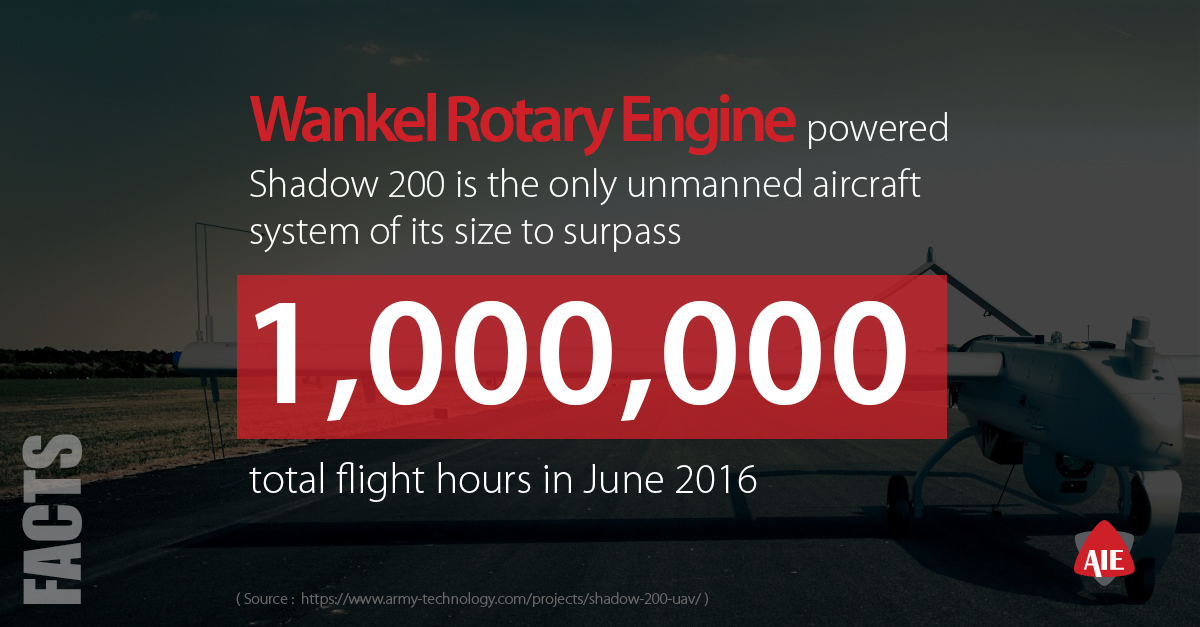 #WankelRotaryEngines are an ideal #propulsionsystems for the #UAVs. <a href="/TXTSystems/">Textron Systems</a> Shadow 200 is one of the most successful #UAV platforms in its range with over one million flight hours which is using #WankelRotaryEngine as its #powertrains.
