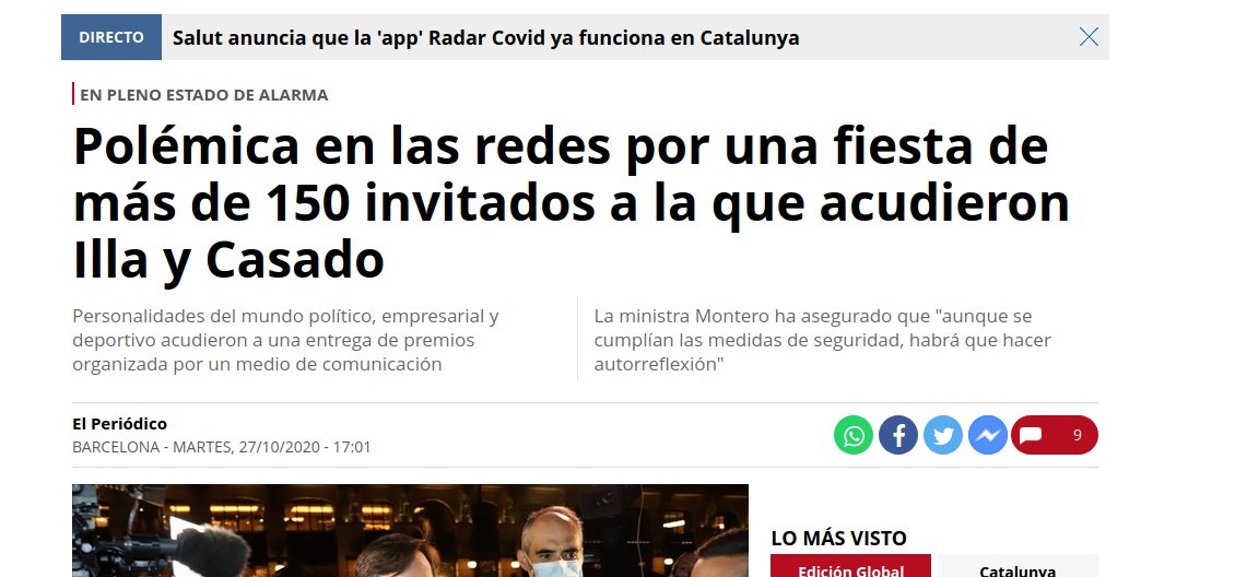sgomez's tweet photo. Dos noticias se entienden mejor juntas.

Fiesta de 45 pobres en una nave: multa.
Fiesta de 80 VIPS en un casino: todo correcto.

ESTO ES UNA PUTA VERGÜENZA Y DEBERÍAN DIMITIR TODOS LOS QUE FUERON. Da igual el partido que sea. https://t.co/oEXoJlMXaB
