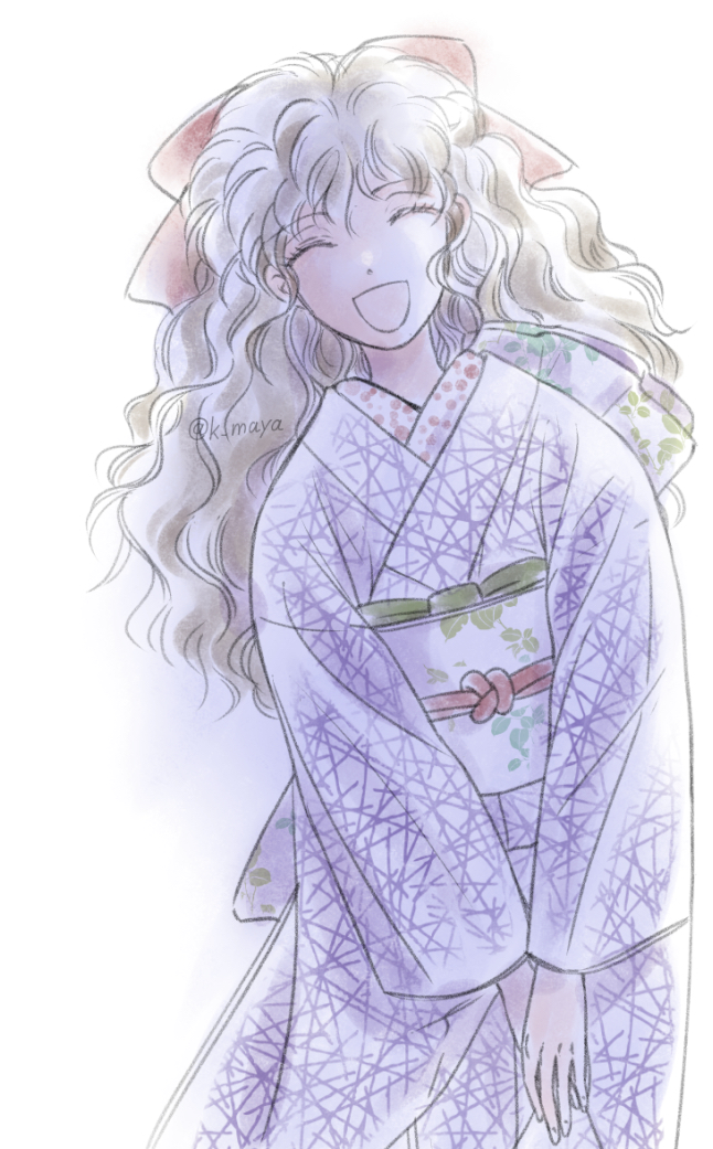 和装の令嬢 オリジナル 女の子 着物 和服 Clipstudio I 摩耶薫子のイラスト