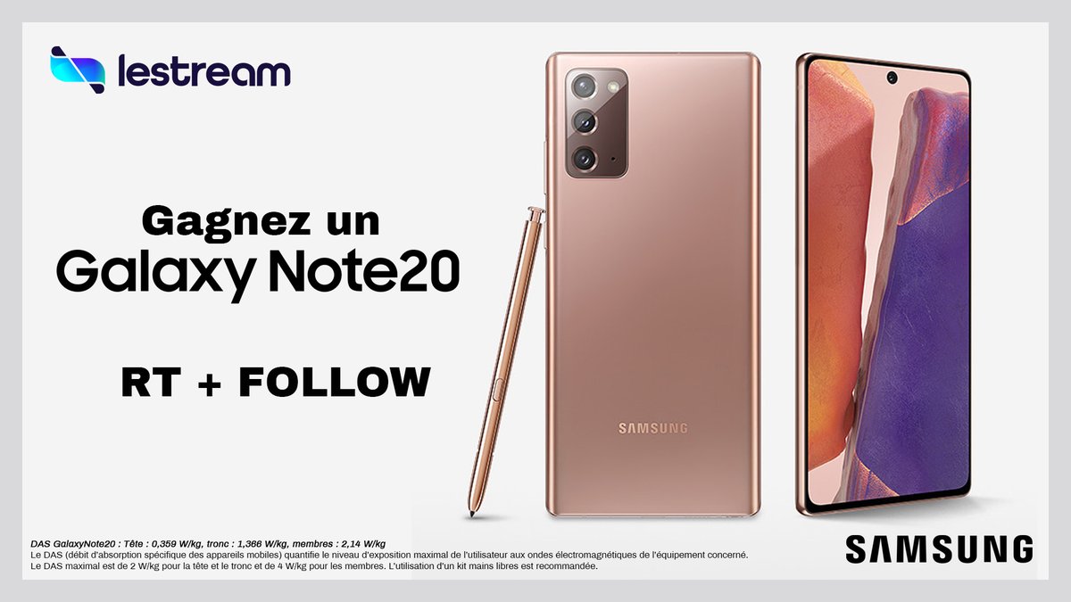 lestreamFR's tweet image. 🎁 #Concours

Tente de remporter un Samsung Galaxy Note 20 Ultra ! Pour cela FOLLOW + RT @lestreamfr &amp;amp; @SamsungFR

TAS 03/11