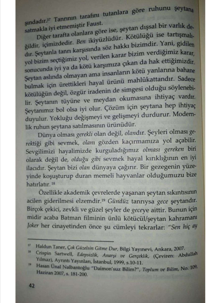 "Şeytanla tanrı karşısında söz hakkı bizimdir"
"Gündüz tanrıysa gece şeytandır"
#sdüsağlıkyönetimi
#eleştirelyönetim