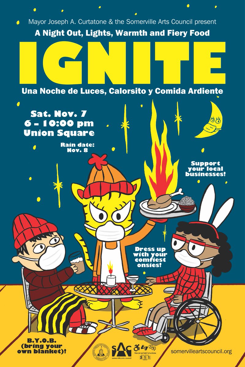 artscouncil's tweet photo. Ignite, A Night Out! Nov 7th! 🔥 Ignite this year will be an opportunity to come out to Union Square to feast upon global drinks and cuisine and soak up the lights of arts installations across the square! https://t.co/ZPyHZkIs0O