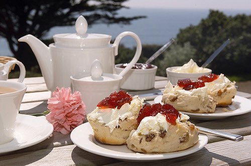 whats this called (tea and scones but what are they called together)