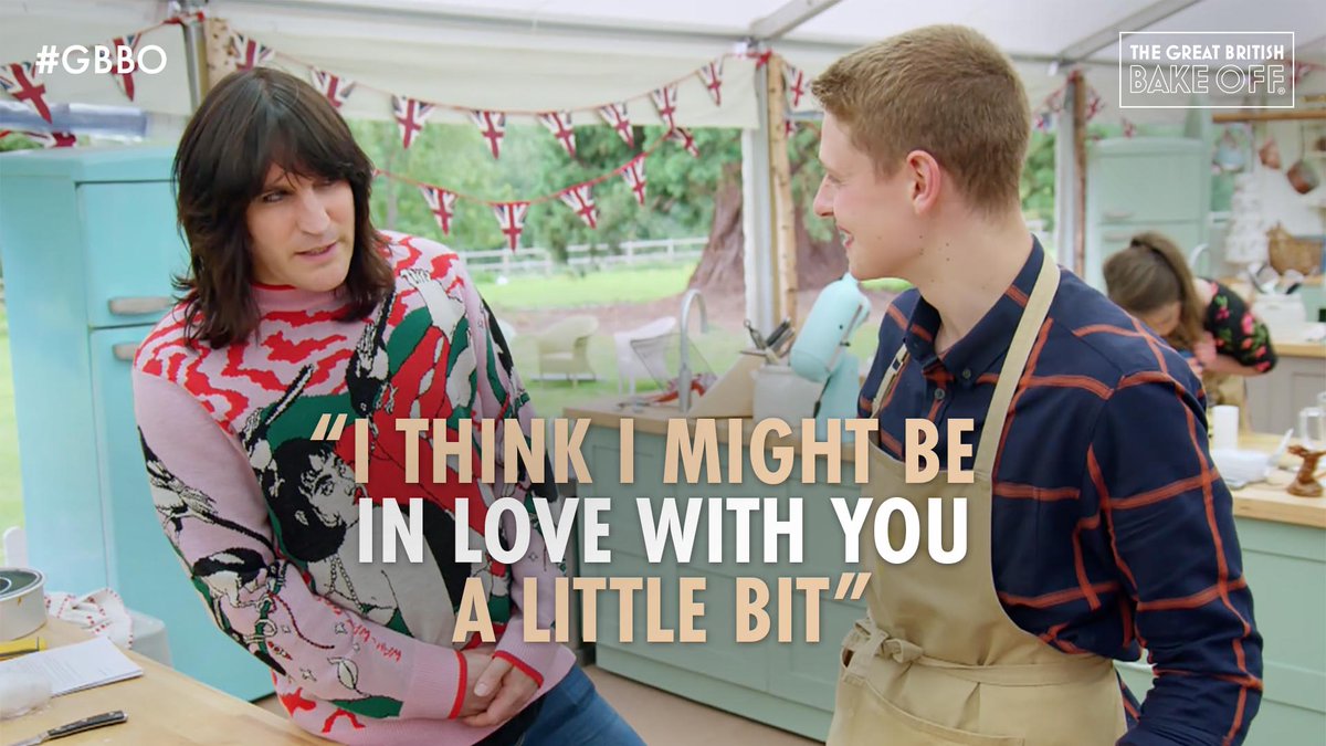 BritishBakeOff's tweet photo. Noel Fielding. The voice of the nation. #GBBO https://t.co/DQqHX2y7Cw