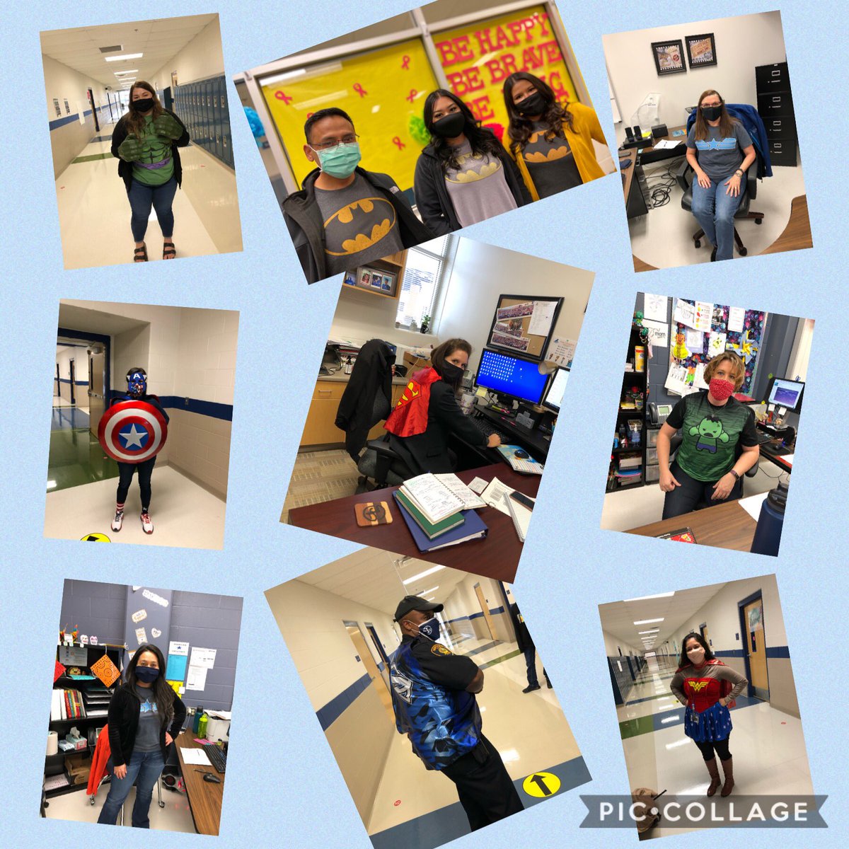 NISDFolks's tweet photo. Superheroes everywhere at Folks MS! Proud to be drug free. #RedRibbonWeek #FolksStrong https://t.co/Prm3JFJ9ZX