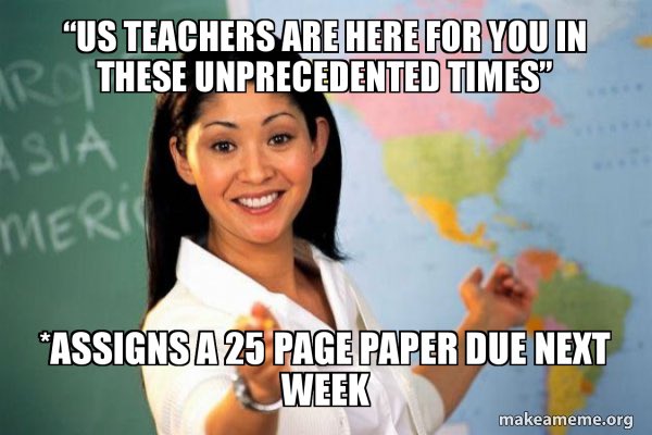AutumnH23394785's tweet photo. Here’s my meme about how school is going for me lol! #QuarantineLife #zoomuniversity #lbsocial04 https://t.co/TVCxj1H5fH