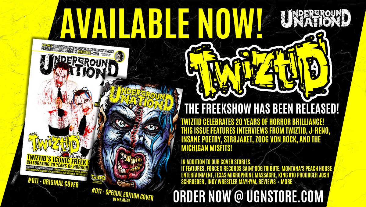 Grab your copy of the Twiztid Freekshow series of Underground Nation Magazine available at UGNSTORE.com