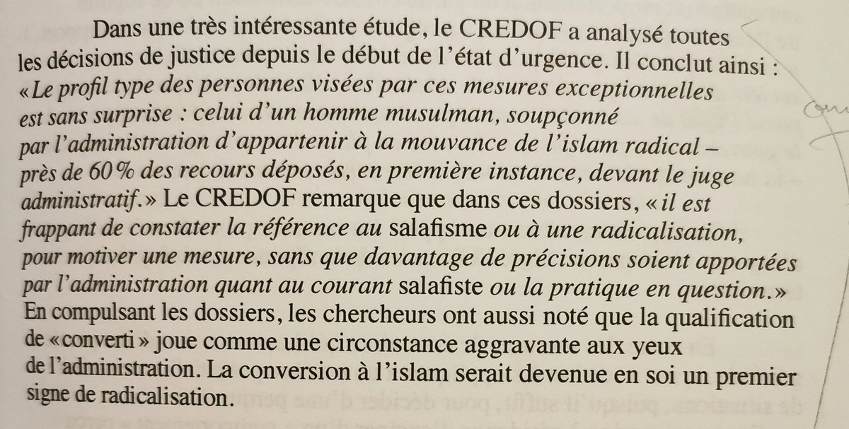 Une étude du CREDOF (cc  @RevDH) indique que la conversion à l'Islam est déjà une radicalisation.D'ailleurs l'actualité 2019 nous a informée sur les signaux faibles de cette radicalisation avec une liste pour le moins éloquente.