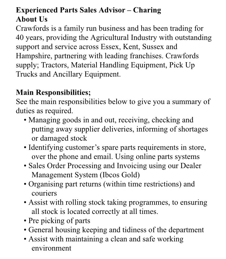 ForcesFarming's tweet photo. JOB ALERT: #veteranjob 
Forces Farming have been discussing with @crawfordsmachinery about these 2 roles at their branch in the south east.
Please read the details in each advert and consider if you have the right skills and attitude to make a difference. Please RT #veteran https://t.co/WuzuEpII4N