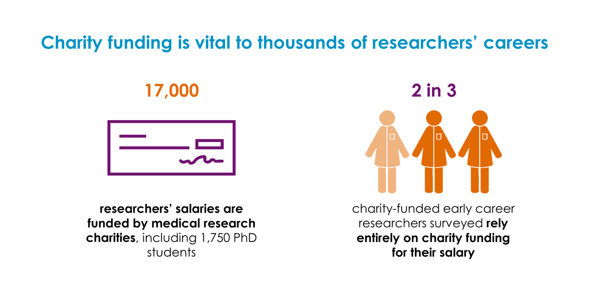 AMRC's tweet photo. Charity funding is vital to thousands of researchers’ careers (https://t.co/7hfXf5knoi). 

Comment below about how charity funding has impacted your research career to help us show @hmtreasury @RishiSunak why they must back charity-funded #ResearchAtRisk at the spending review. https://t.co/GITbC7BVrG
