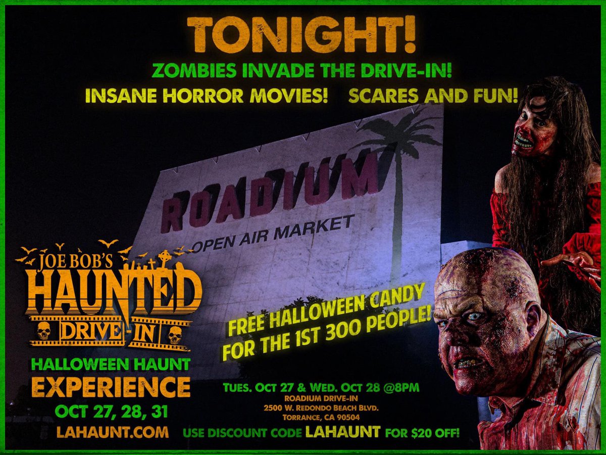 VeganBombshell's tweet photo. I’m booked tonight thru Halloween @joebobshaunted come through! Hey @choptopmoseley pass this on if ya can!! We appreciate ur support! Thx!
https://t.co/ohASyI8uSO tix! 
#lahaunt #horror #horrorfamily #Halloween2020 #Halloween #scareactor #zombie #eatyourbrains #yum 👻🧠🧟‍♀️😈💉⚰️ https://t.co/Q00GZ5OjGl