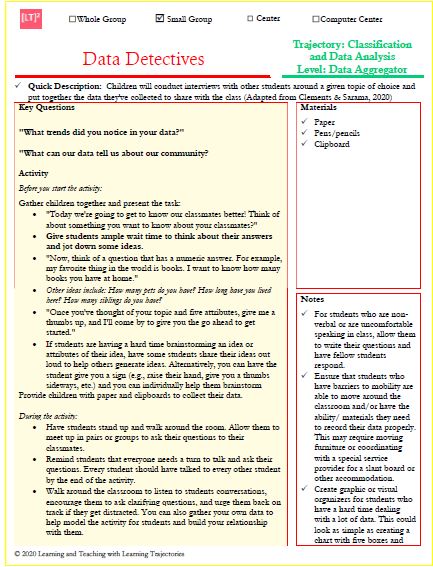 MarsicoIns's tweet photo. Another one of our #distancedlearning resources from [LT]2, Data Detective has students interview classmates and visually present that data to their class. This activity is easily adapted to online learning through the use of Zoom breakout groups. #ecestem #ece #onlinelearning https://t.co/0q9rns3qql